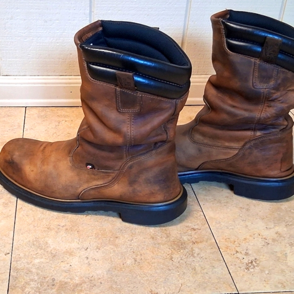 Red Wing DynaForce 11" Pull-On Brown Leather Boots 2261 Men's Sz 11 (See Pics !)